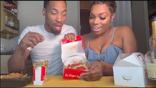 Trying CHIZZA from KFC mukbang! | Truth or drink
