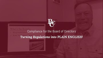 Compliance for the Board of Directors