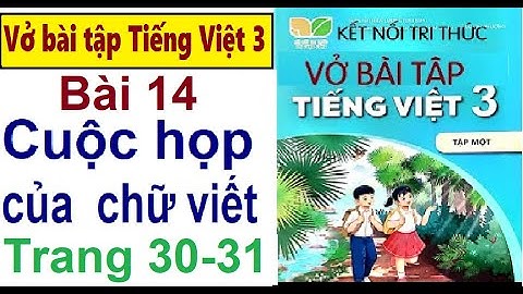 VỞ BÀI TẬP TIẾNG VIỆT 3| BÀI 14: CUỘC HỌP CỦA CHỮ VIẾT| MÔN TIẾNG VIỆT 3, SÁCH KẾT NỐI TRI THỨC