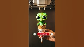 Transformation of ice cream into a tiny alien   #ai #aiart #funny  #animation #cartoonshorts