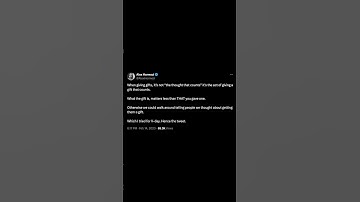 It’s NOT the thought that counts