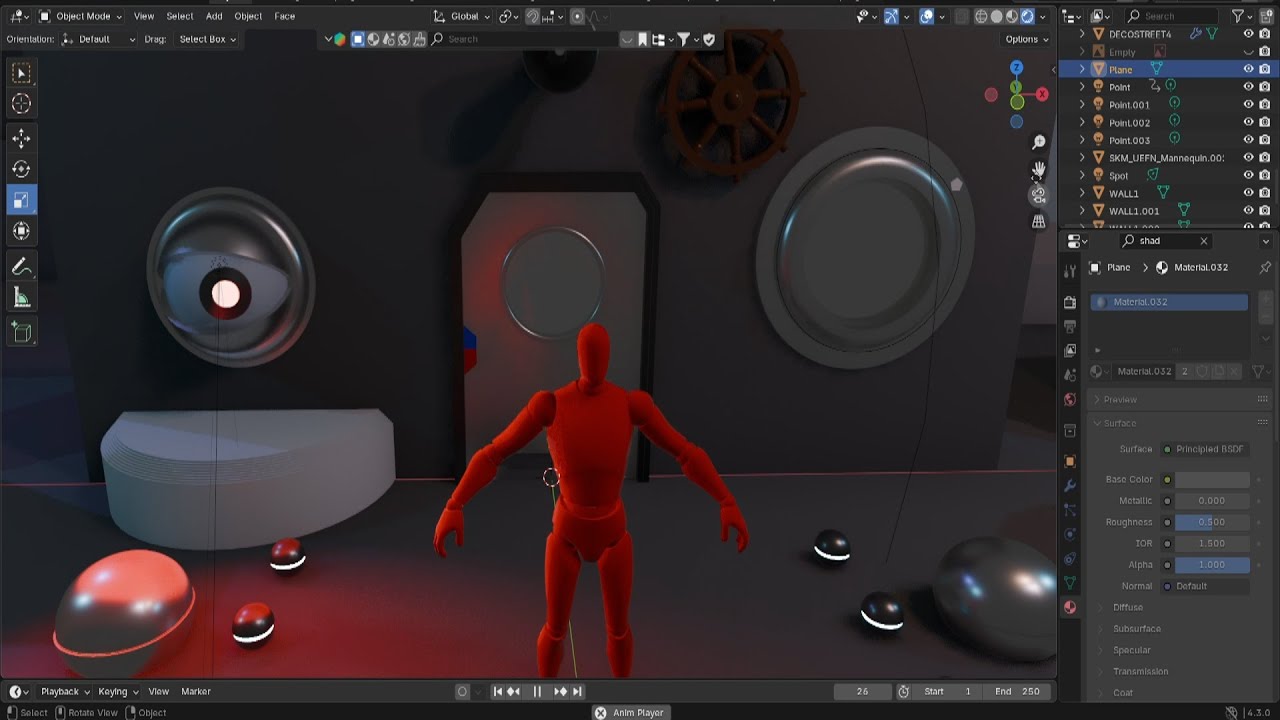 Modeling 3d in Blender Sci-fi - YouTube
