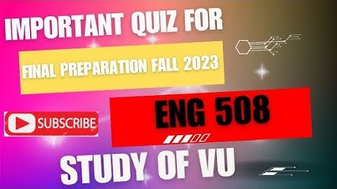 ENG 508 Semantics and Pragmatics Important Quiz For Final Preparation Fall 2023 (eng 508)#studyofvu