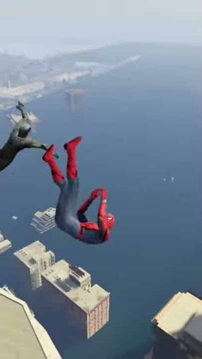 GTA 5 SPIDERMAN VS Different Characters Water Ragdolls! № 41 #shorts