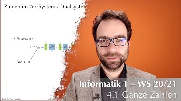 GIP1: 4.1 -- Datentypen und ihre Darstellung: Ganze Zahlen, Zahlensysteme (WS 2020/21)