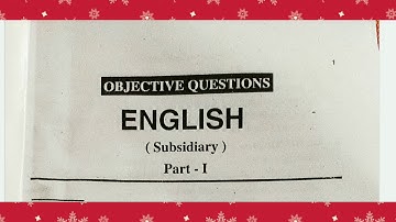 ba semester 1 english subsidiary objective question | ba 1st year english | ba sem 1 english paper