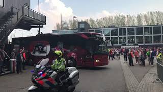 Aankomst AZ bij De Kuip | Bekerfinale 2018