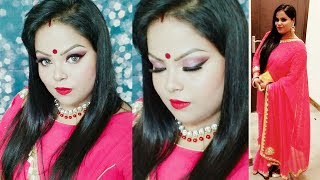 Karwa Chauth Makeup Tutorial in HINDI 2018 | मेरी करवा चौथ मेकअप लुक 2018 |  Rimpa Kaur screenshot 2