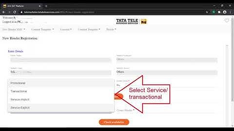 Tata DLT Add Sender id / Header registration by Rapidsms