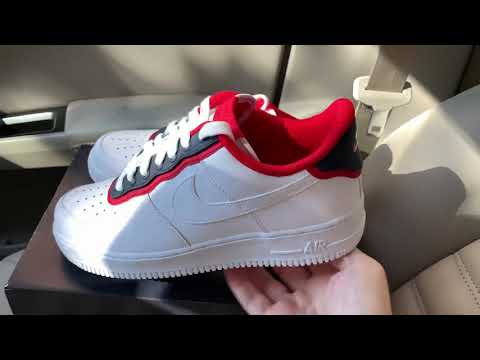 air force 1 low double layer white obsidian red