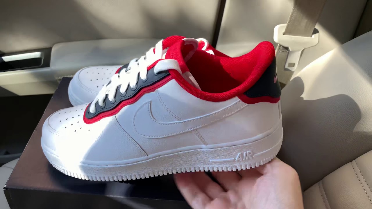 nike air force one 07 lv8 red white blue