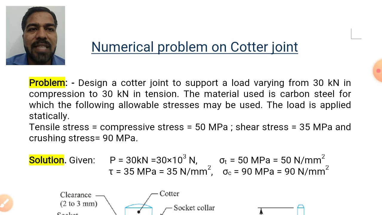 Numerical on Cotter Joint | Machine Design Practice-1 |