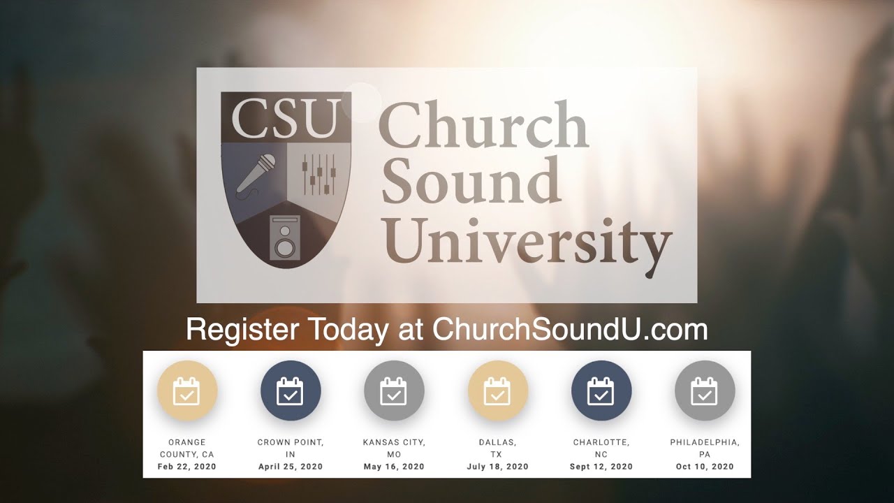Church Sound University - 2020