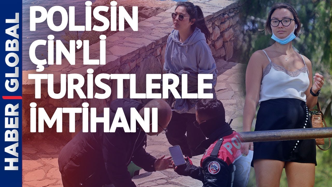 Polisin Çinli Turistlerle İmtihanı Güldürdü