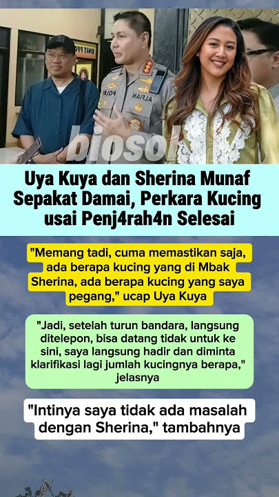 Uya Kuya dan Sherina Munaf Sepakat Damai Perkara Kucing usai Penj4rah4n Selesai