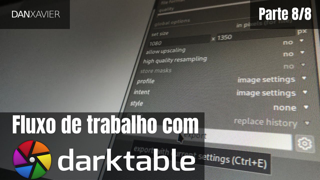 Etapa 8/8 - Exportar a foto - Aula do Fluxo de trabalho com Darktable ...