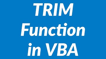 Using TRIM Function in VBA