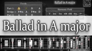 Backing Track -  Ballad in A major chords