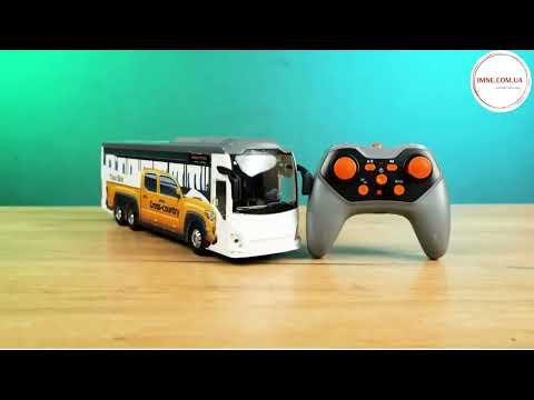 Реалистичный современный автобус на радиоуправлении / Игрушечная машинка ребёнку для дома улицы 1:24 свет звук, видео 1