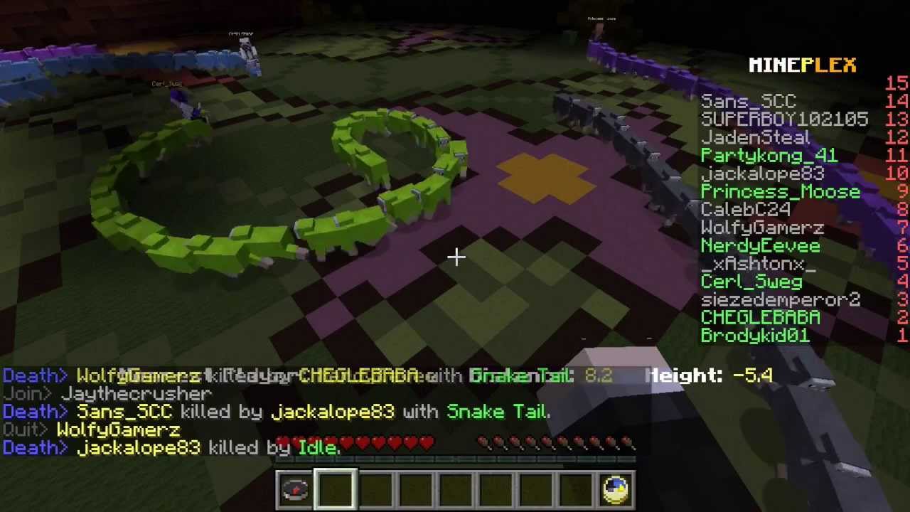 Minecraft Mineplex (Snake) played by CalebC24 featuring Shane