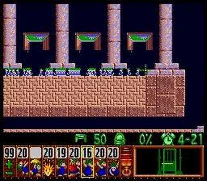 Lemmings - Fun Level 17 Solution