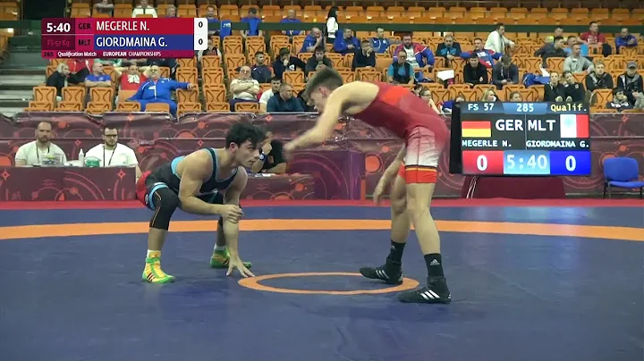 Qual. FS - 57 kg: N. MEGERLE (GER) v. G. GIORDMAINA (MLT)