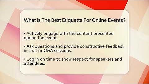What Is The Best Etiquette For Online Events? - Everyday-Networking