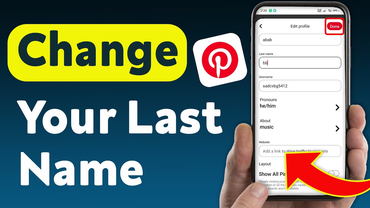 How To Change Your Last Name On Pinterest (Updated)