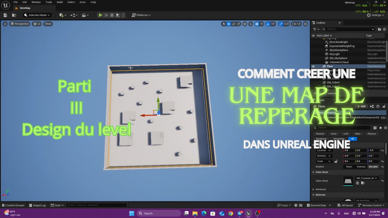 COMMENT CRÉER UNE MAP DE REPÉRAGE : DESIGN DU LEVEL | UNREAL ENGINE 5 ...