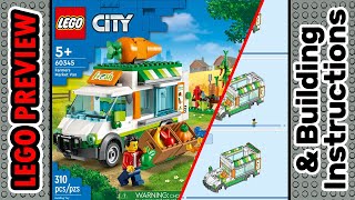 PREVIEW: 60345, LEGO CITY, Farmers Market Van​ & Building Instructions! LEGO 2023