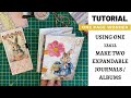 Tutorial  expandable journals  easy one page wonder  make 2 with one 12x12 paper papercrafts