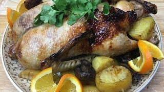 Утка фаршированная яблоками в медово-апельсиновом соусе Утка фаршированная яблоками в медово-апельсиновом соусе