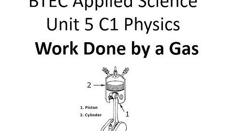 BTEC Applied Science: Unit 5 Physics Work done by a gas