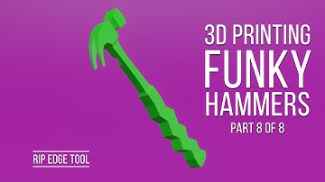 RIP EDGE TOOL in Blender 2.9 for FUNKY HAMMER 3D Print Design (2020)