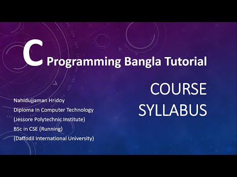 0.2 C Programming Bangla Tutorial - Course Syllabus