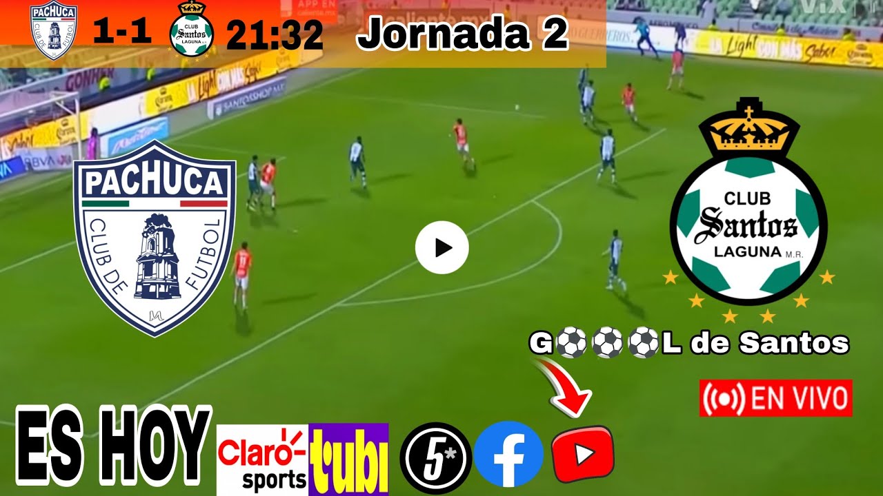 Pachuca vs. Santos en vivo, donde ver, a que hora juega Pachuca vs ...