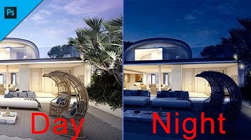 How to Convert Day into Night Time Adobe Photoshop Tutorial