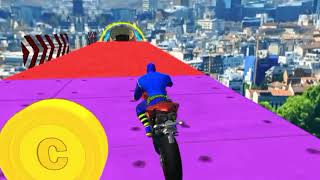 SpiderMan \& Superheroes Street Blazer Racing EVENT on Beach Challenge - GTA 5 Mods Ep.503