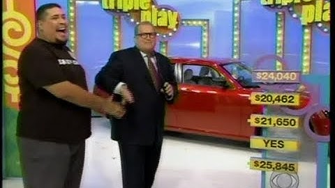 The Price is Right:  November 21, 2007  (First Triple Play win in Carey Era!)