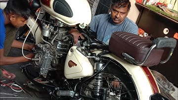 Cluch  setting petrol bullet modifide full video Indian bullet kakku meerganj