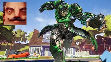 Hello Neighbor - My New Neighbor Transformers Crosshairs Act 1 Gameplay Walkthrough