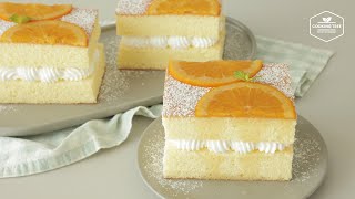 오렌지 카스테라 케이크 만들기 : Orange Castella Cake Recipe | Cooking tree