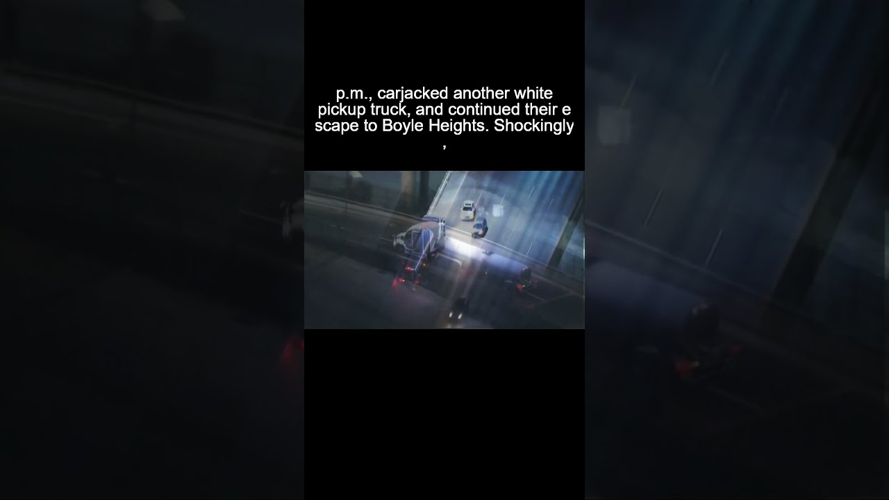 Wild LA Chase Suspects Carjack Big Rig Escape 
