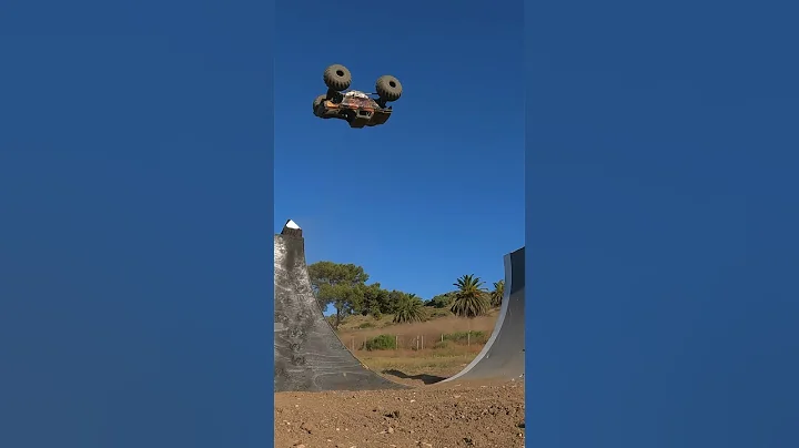 HUGE open loop! #monstertruck #4x4 #stunt #gopro #monsterjam #monsterenergy #flip #losi #rc #shorts