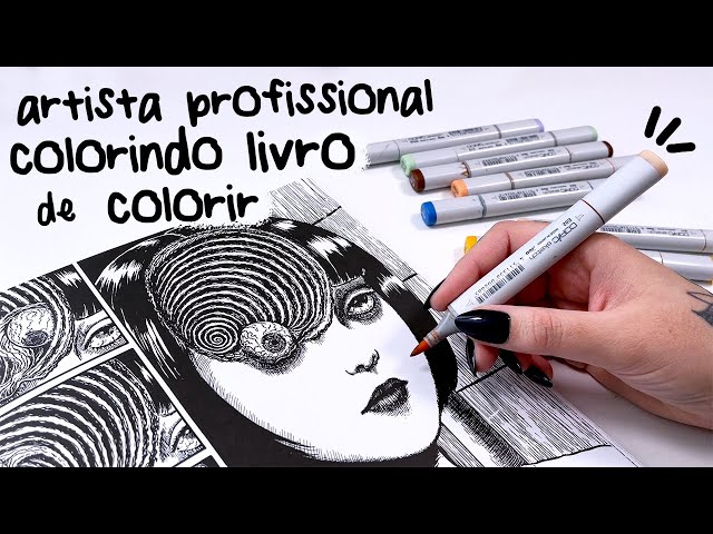 ARTISTA PROFISSIONAL COLORINDO LIVRO DE COLORIR DO