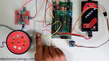 Speed and direction control of DC motor using PIC