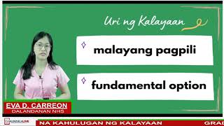GRADE 10 ESP ARALIN 3 - ANG TUNAY NA KAHULUGAN NG KALAYAAN PART 1 GRADE 10 ESP ARALIN 3 - ANG TUNAY NA KAHULUGAN NG KALAYAAN PART 1