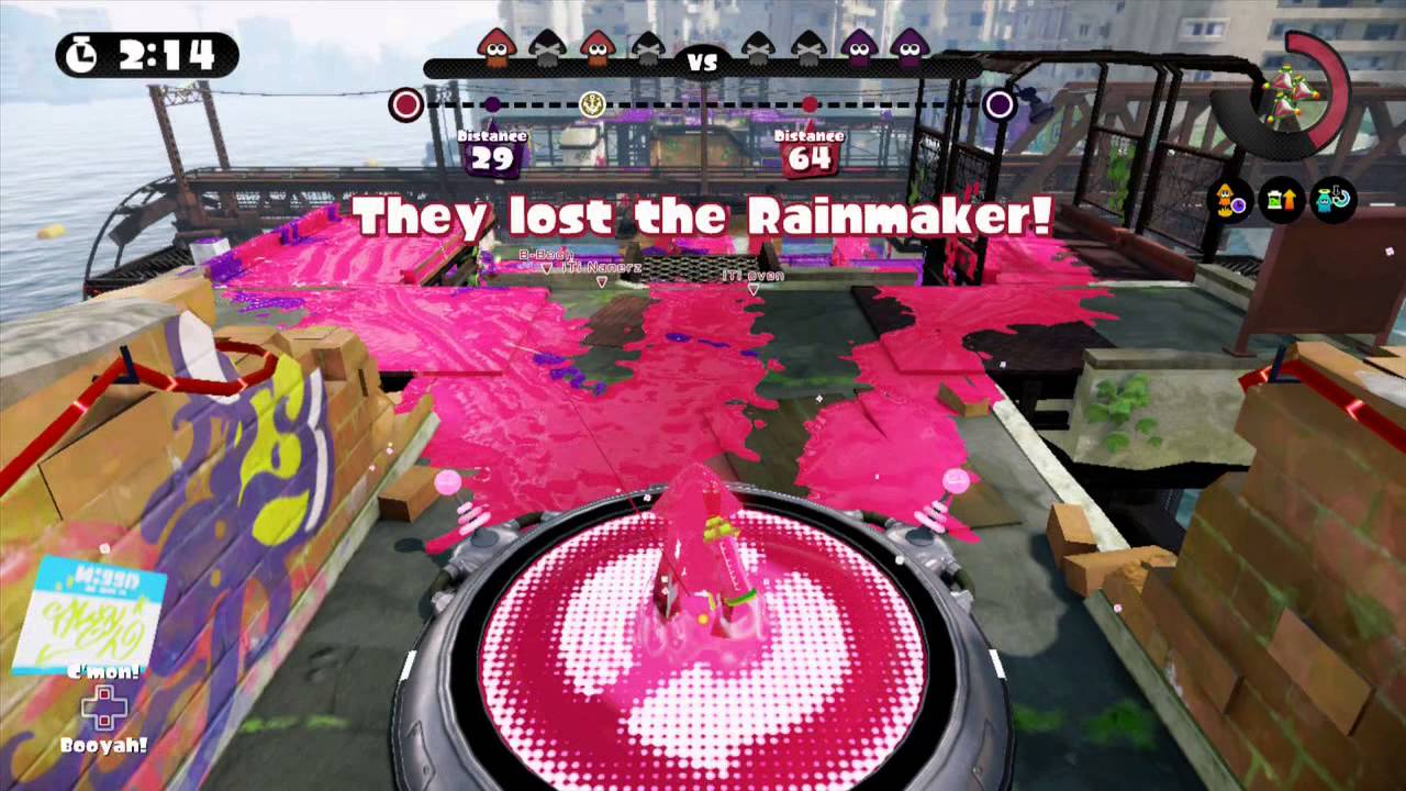 Splat Bomb Kills Unfortunate Squid Mid Super Jump