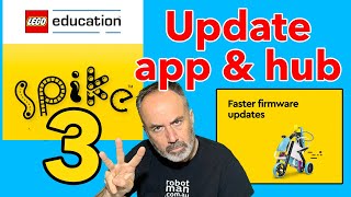 Lego SPIKE 3 installing app, updating hub quickly via iPad or tablet. screenshot 1