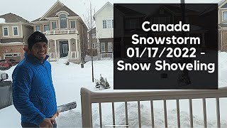 Canada Snowstorm 01/17/2022 - Snow Shoveling